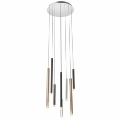 Redo 01-2053 - LED luster na sajli MADISON 8xLED/4W/230V sjajni hrom/crna/bakar