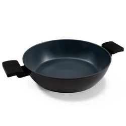 BE Living Niska posuda za kuhanje s poklopcem Delight Black 28 cm