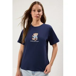 Trendyol Milla Ženska majica TWOSS25TS00088, Tamnoplava