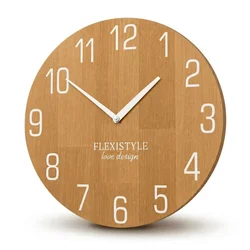 Flexistyle Lesena stenska ura NATUR 30cm