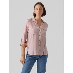 VERO MODA Bluza VMBumpy  staro roza / bela