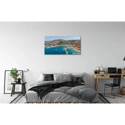 tulup.si Slika na platnu Grčija obala gorsko mesto 100x50 cm