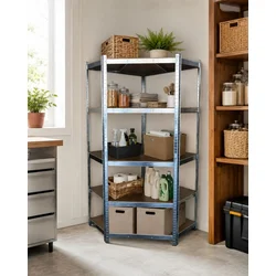 Office Elegante Ugaona Metalna Polica 180x90x40 cm 5 Nivoa Nosivost 875 kg ( OE-MS-1809040C )