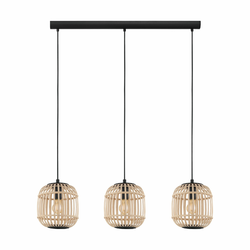 EGLO Viseća lampa BORDESLEY 3xE27 910 mm bambus 43217