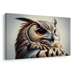 Slika sova v toplih odtenkih - 60x40