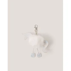 Monsoon Privezak za ranac za devojčice Unicorn, Beli