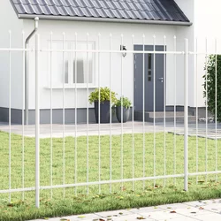 Vrtna Ograda 3 pcs Bijelo 5,1 x 1,5 m Čelik s prahom