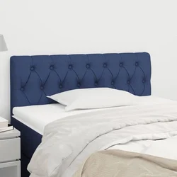 Vidaxl vidaXL Vzglavje za posteljo modro 90x7x78/88 cm blago