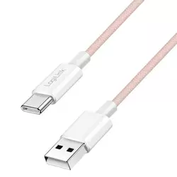 Logilink USB 2.0 Type C cable, C/M na USB - A/M, roza, 1.0m ( 6422 )
