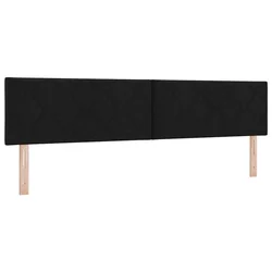LED glava kreveta Crna 200 cm tkanina