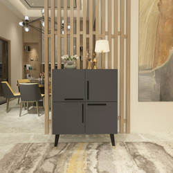 HANAH HOME Komoda Makro Anthracite