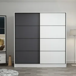 Hanah Home Kale 3166 Garderober, 180x190x52cm, Belo-antracit
