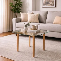 Hanah Home Soft trpezarijski sto 100 × 100 × 75 cm, hrast