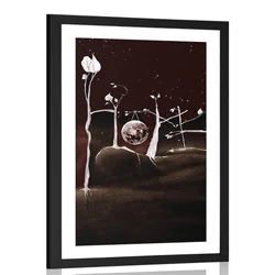 Plakat s paspartujem dvopomenski napis - 20x30 silver