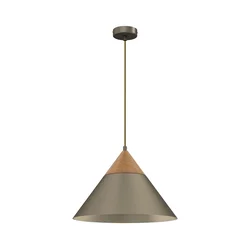 Luster na sajli SINGLE 1xE27/15W/230V mesing/buk