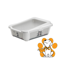 Moderna Hercules Tray+Rim Cats In Love Grey White, Toalet Za Mačke