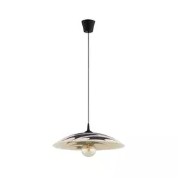 Luster na sajli ARMI 1xE27/15W/230V crna/bež