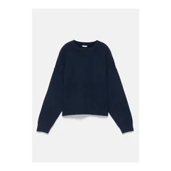 Pull&Bear Pulover temno modra
