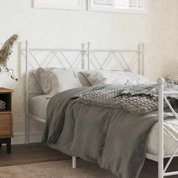 Vidaxl vidaXL Kovinsko vzglavje postelje belo 120 cm