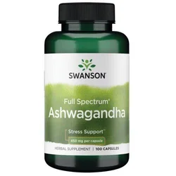 Swanson Ašvaganda, 450 mg, 100 kapsula