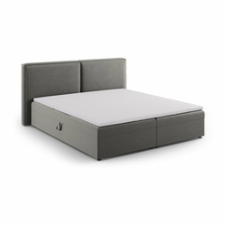 Siva boxspring postelja s prostorom za shranjevanje 160x200 cm Arendal – Cosmopolitan Design