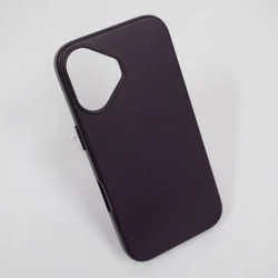 Maska Beautiful Shine Leather za iPhone 16 tamno ljubicasta