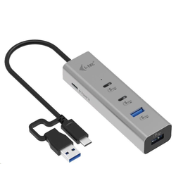 i-tec Univerzalni polnilni kovinski razdelilnik 2x USB-C 2x USB-A, PD 85W