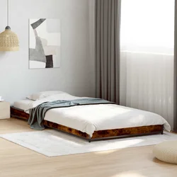 vidaXL Konstrukcija postelje Dimljen hrast 80 x 200 cm Inženirski les