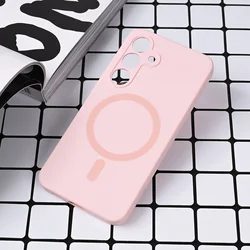 Maska za Samsung Galaxy S24 Magsafe Pure color roze
