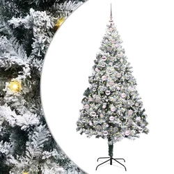 Umjetno božićno drvce Bijelo 210 cm PVC i Čelik i Plastika