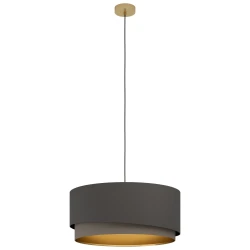 Eglo 39931 - Luster na sajli MANDERLINE 1xE27/40W/230V braon/zlatna