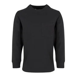 Boys long-sleeved T-shirt with pocket black