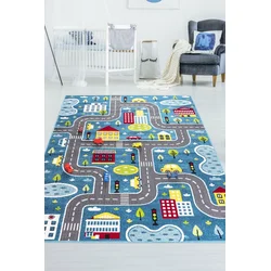 Conceptum Hypnose Tepih Mavi Trafik, 140 x 200cm, Plavi
