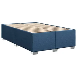 Vidaxl Posteljni okvir brez vzmetnice moder 120x190 cm blago