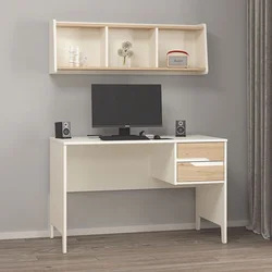Hanah Home radni sto sa policom Ruby Desk + Shelf Set, Moonstone / orah