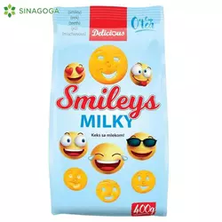 CAJNO PECIVO SMILEYS 400GR MILKY (12) DELICIOUS FOOD