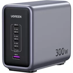 Ugreen cd333 nexode 300w 5-port pd gan fast charger eu ( 093-0020 )