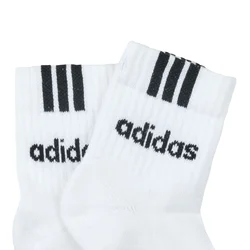 adidas 3-Stripes Linear Half-Crew Cushioned Socks 3 Pairs Bela