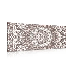 Slika Mandala harmonije na rjavem ozadju - 80x40