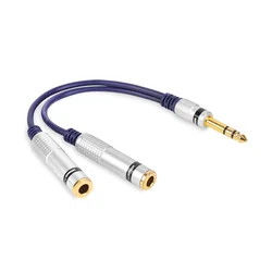 shumee Adapter 6.3 stereo vtič - 2x 6.3 stereo vtičnica vitalco (A1)