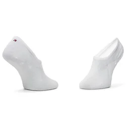 Ženske nogavice TOMMY HILFIGER - stopalke, bele, basic, 39/42