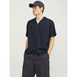 Jack & Jones Aaron Mens Short Sleeve Shirt Dark Blue - Men