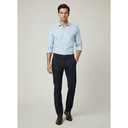 Elit Elegantne muške pantalone sa teksturom, Teget