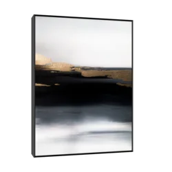 Canvas Slika na platnu Zlatna planina, Sa ramom, 90 x 120 cm, Crni