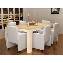 VIDAXL set jedilnih stolov 6kosov, beli