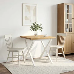 vidaXL Kvadratna jedilna miza 80 x 80 x 75 cm Masiven les akacije