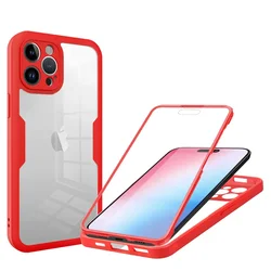 Rdeč Shield 360° ovitek (iPhone 15 Pro Max)