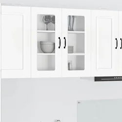 vidaXL Stenska kuhinjska omarica Bela 80 x 31 x 80 cm Konstruiran les