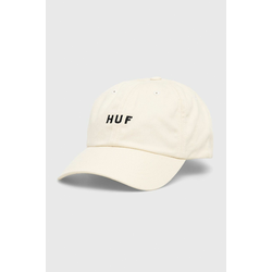 HUF Essentials OG Logo CV 6 Panel Cap off white