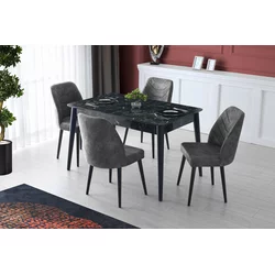 Aberto Design Trpezarijski sto Lotus 130x75x80cm Antracit